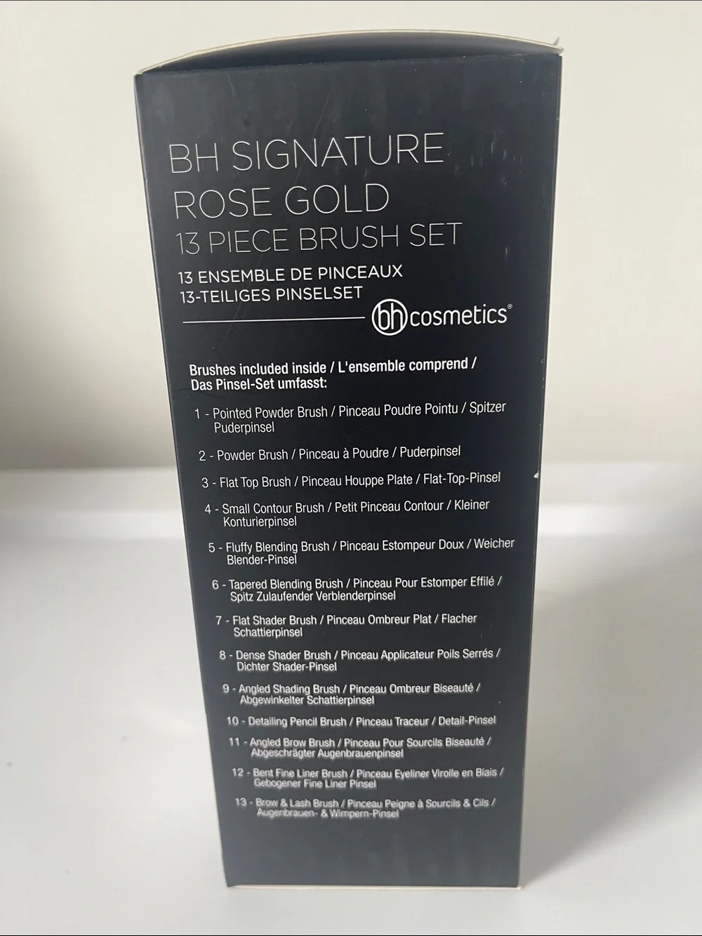 BH Cosmetics Rose Gold and Black 13-Piece Makeup Brush Set